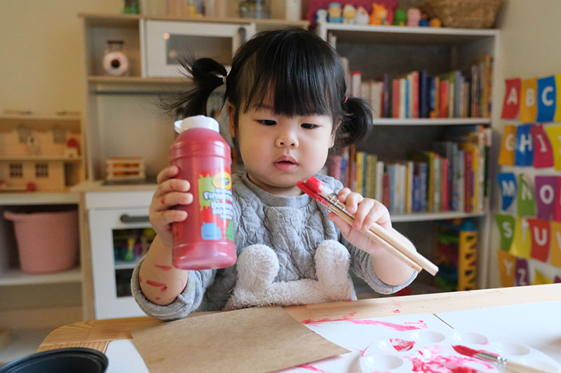 Crafting Chinese New Year Banners With Toddler
